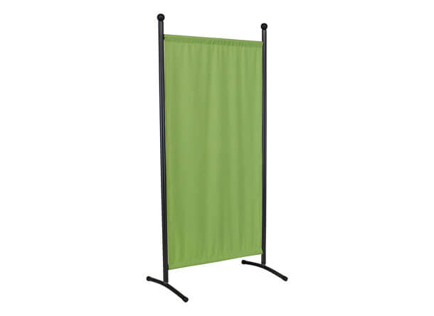 Divisorio piccolo (178 x 82 cm) grigio, telo verde chiaro