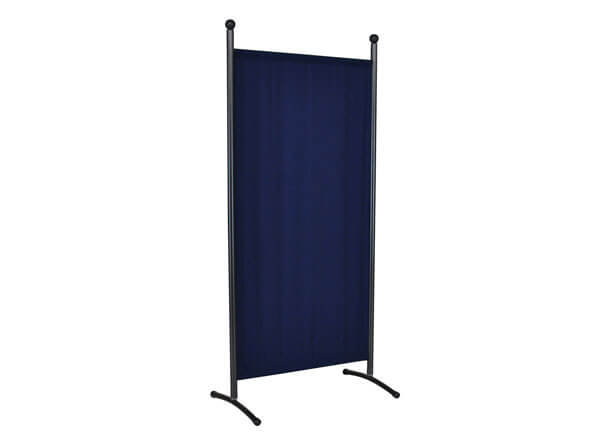 Divisorio piccolo (178 x 82 cm) grigio, telo blu