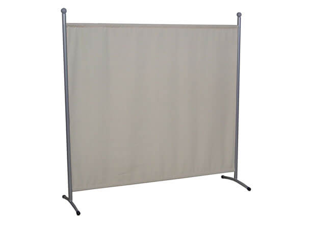 Divisorio grande (178 x 178 cm) argento, telo beige