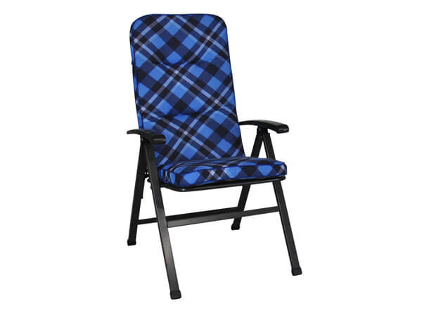 Cuscino sedia con schienale alto Exklusiv Oxford blu