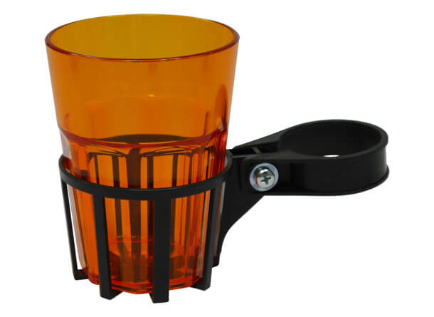 Porta bevande per dondolo grigio bicchiere arancio