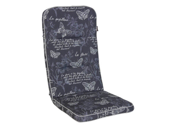 Cuscino sedia con schienale alto Exklusiv Farfalla grigio
