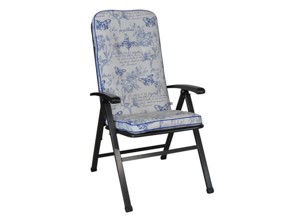 Cuscino sedia con schienale alto Exklusiv Farfalla blu