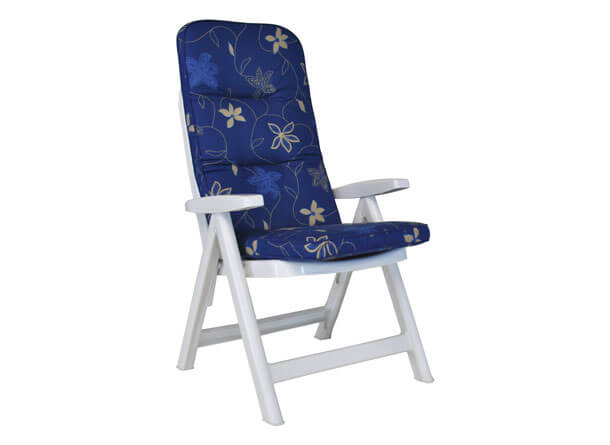 Cuscino sedia con schienale alto Exklusiv Corfù blu