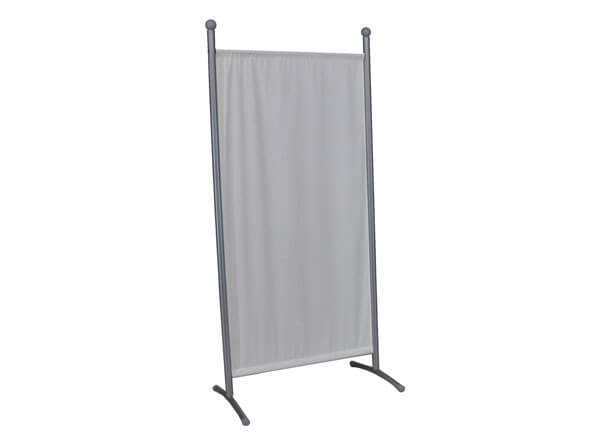 Divisorio piccolo (178 x 82 cm) argento, telo beige