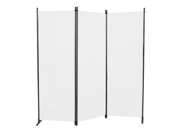 paravento 3 pezzi PE bianco