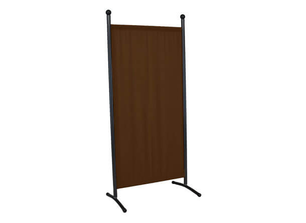 Divisorio piccolo (178 x 82 cm) grigio, telo marrone
