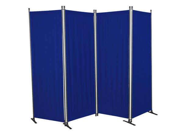 paravento 4 pezzi PE blu