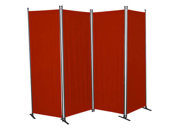 paravento 4 pezzi Swingtex bordò