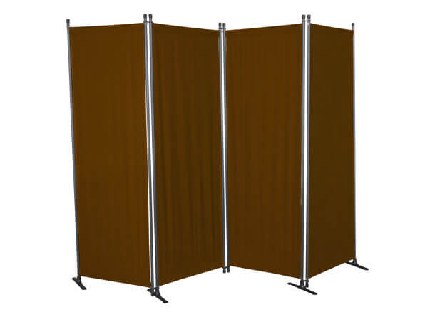 paravento 4 pezzi Swingtex marrone