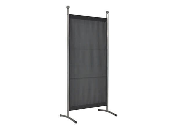 Divisorio piccolo (178 x 82 cm) argento, telo Primetex antracite
