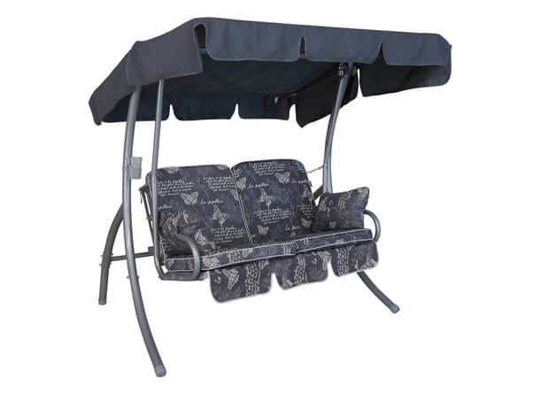 Dondolo 2 posti Comfort Farfalla grigio