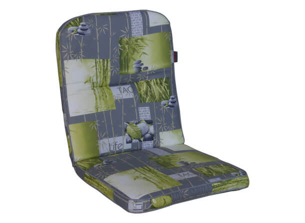 Cuscino sedia con schienale basso Exklusiv Bambù grigio