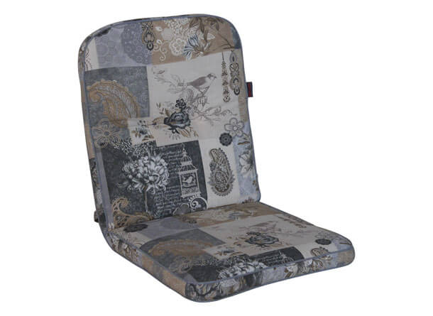 Cuscino sedia con schienale basso Exklusiv Neuburg grigio