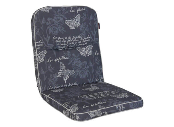 Cuscino sedia con schienale basso Exklusiv Farfalla grigio Cuscino sedia con schienale basso Exklusiv Farfalla grigio