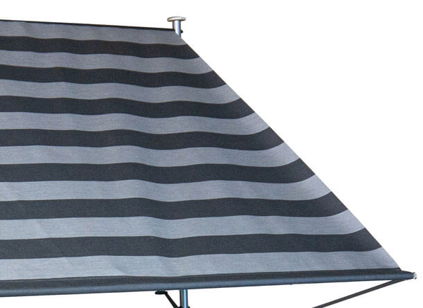 Telo della tenda da sole Premium striccia grigio scuro