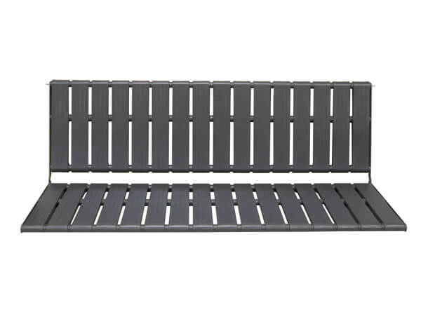 Telaio seduta e schienale con stuoia di plastica nero Telaio seduta e schienale con stuoia di plastica nero