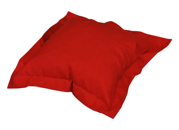 Cuscino per divano con cucitura in piedi nel colore rosso