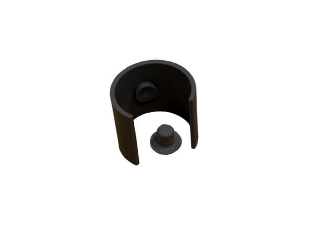 Fascetta e tappo di gomma per tubo sospensione (set di 2)