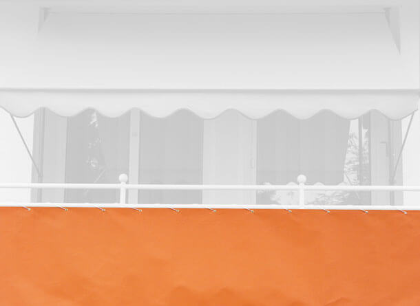Telo balcone 75 cm uni arancio PE