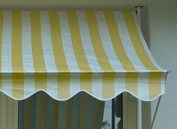Telo della tenda da sole giallo-bianco