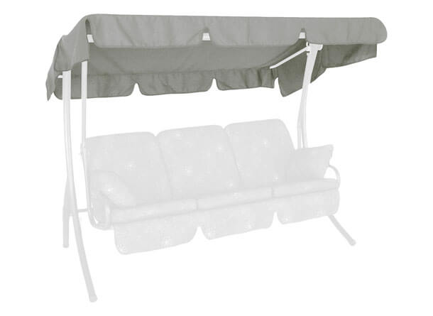 Tetto per dondolo 210 x 145 cm Swingtex grigio chiaro