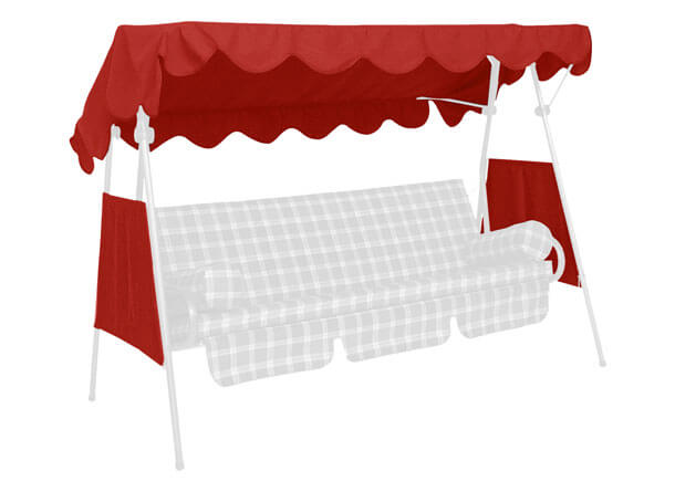 Tetto per dondolo 200 x 120 cm Swingtex corallo