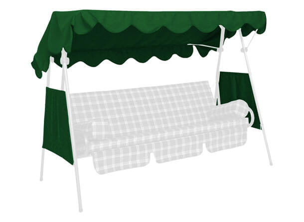 Tetto per dondolo 200 x 120 cm PE verde
