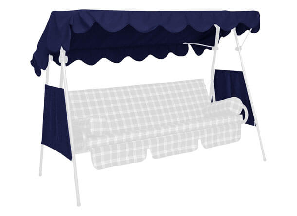 Tetto per dondolo 200 x 120 cm PE blu