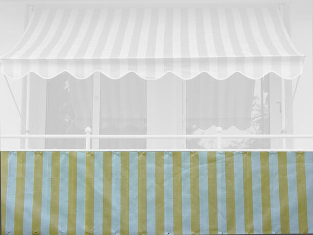Telo balcone 75 cm giallo-bianco