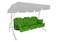 Cuscini per dondolo Deluxe Modena verde