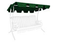 Tetto per dondolo universale Swingtex verde