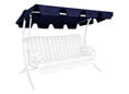 Tetto per dondolo universale Swingtex blu