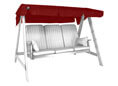 Tetto per dondolo 193 x 130 cm Swingtex bordò