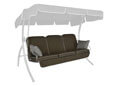 Cuscini per dondolo Comfort Style fango