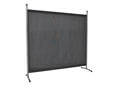 Divisorio grande (178 x 178 cm) argento, telo Primetex antracite