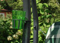 Porta bevande per dondolo grigio bicchiere verde