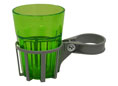 Porta bevande per dondolo argento bicchiere verde