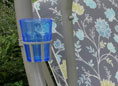 Porta bevande per dondolo champagne bicchiere blu