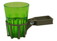 Porta bevande per dondolo con tubo quadro champagne bicchiere verde