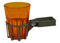 Porta bevande per dondolo con tubo quadro champagne bicchiere arancio