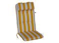 Cuscino sedia con schienale alto giallo/bianco