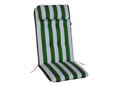 Cuscino sedia con schienale alto verde/bianco