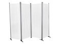 paravento 4 pezzi PE bianco