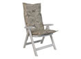 Cuscino sedia con schienale alto Farfalla beige