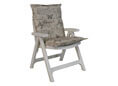 Cuscino sedia con schienale basso Farfalla beige