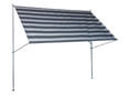 Telo della tenda da sole Premium striccia grigio scuro