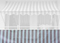 Telo balcone 90 cm marrone-bianco
