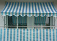 Telo balcone 90 cm blu-bianco