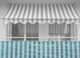 Telo balcone 90 cm blu-bianco